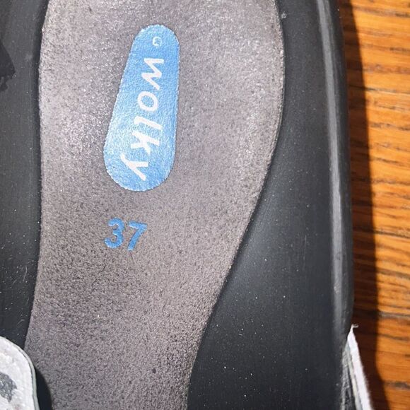 Wolky Gray and Black Textile Sandals Size 6 - Picture 5 of 6